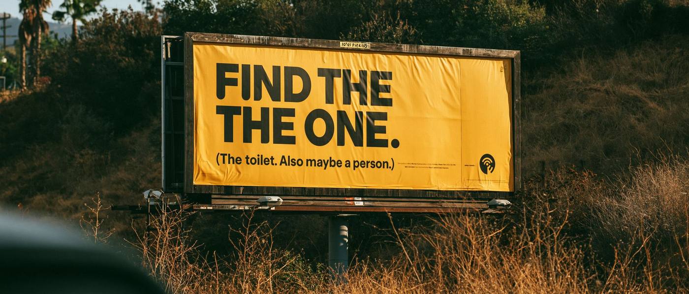FIND THE ONE billboard