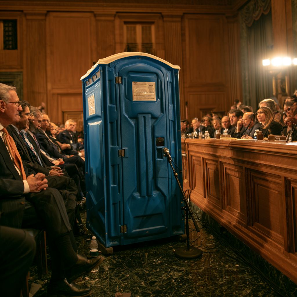 The defendant before the committee. The microphone was provided.
