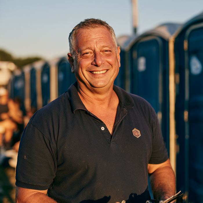 Dale Kowalczyk smiling the way a man smiles when asked to