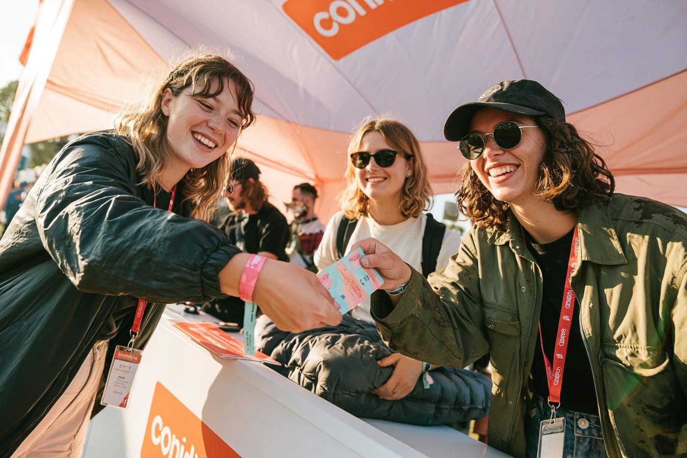 The trade-in exchange at the festival exit